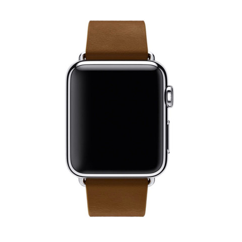 Кожаный ремешок Modern Buckle Leather на Apple Watch 38/40/41mm Silver/Brown